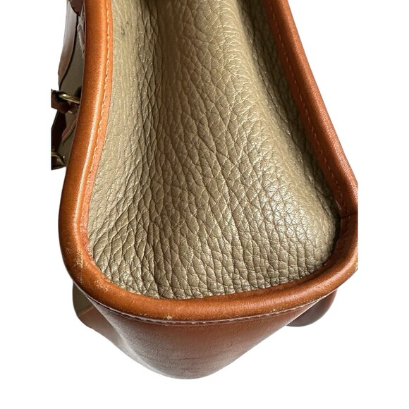 Vintage Dooney & Bourke All Weather Leather Handbag Pebbled Saddle Tan USA - Picture 16 of 17